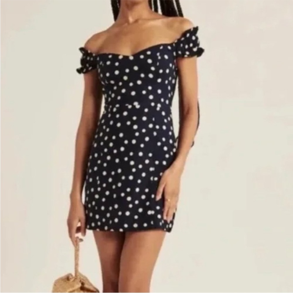 Abercrombie & Fitch Black Dress with White Dots